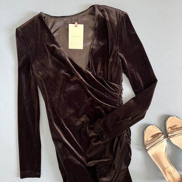 Alex Marie Black Velvet Mini Dress - Picture 4 of 6